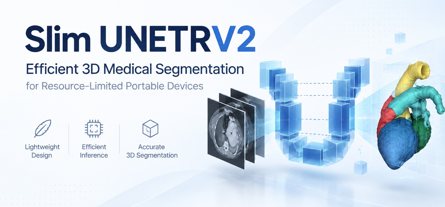 Slim UNETRV2 efficient 3D medical segmentation visualization